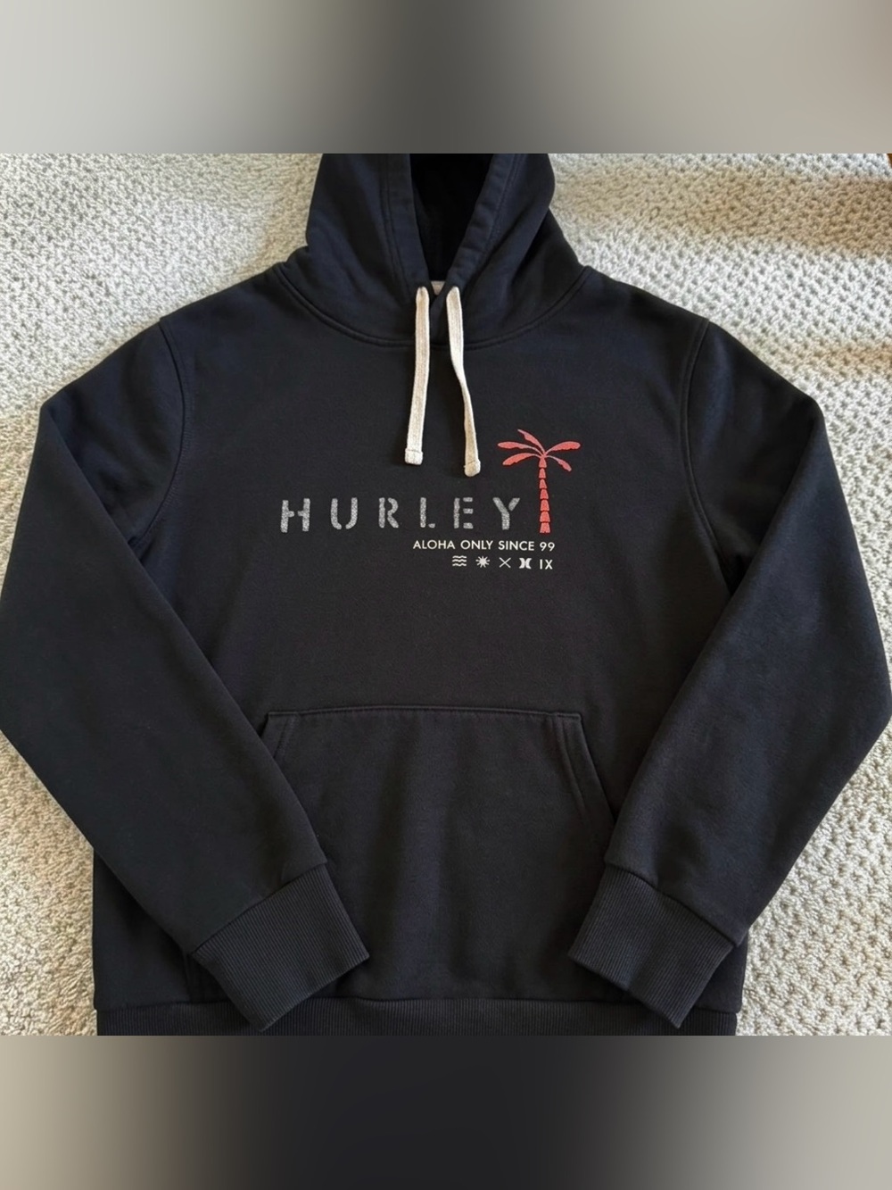 Hurley Aloha Only Since 99 Pullover Sweatshirt Hoodie grunge skater size Small